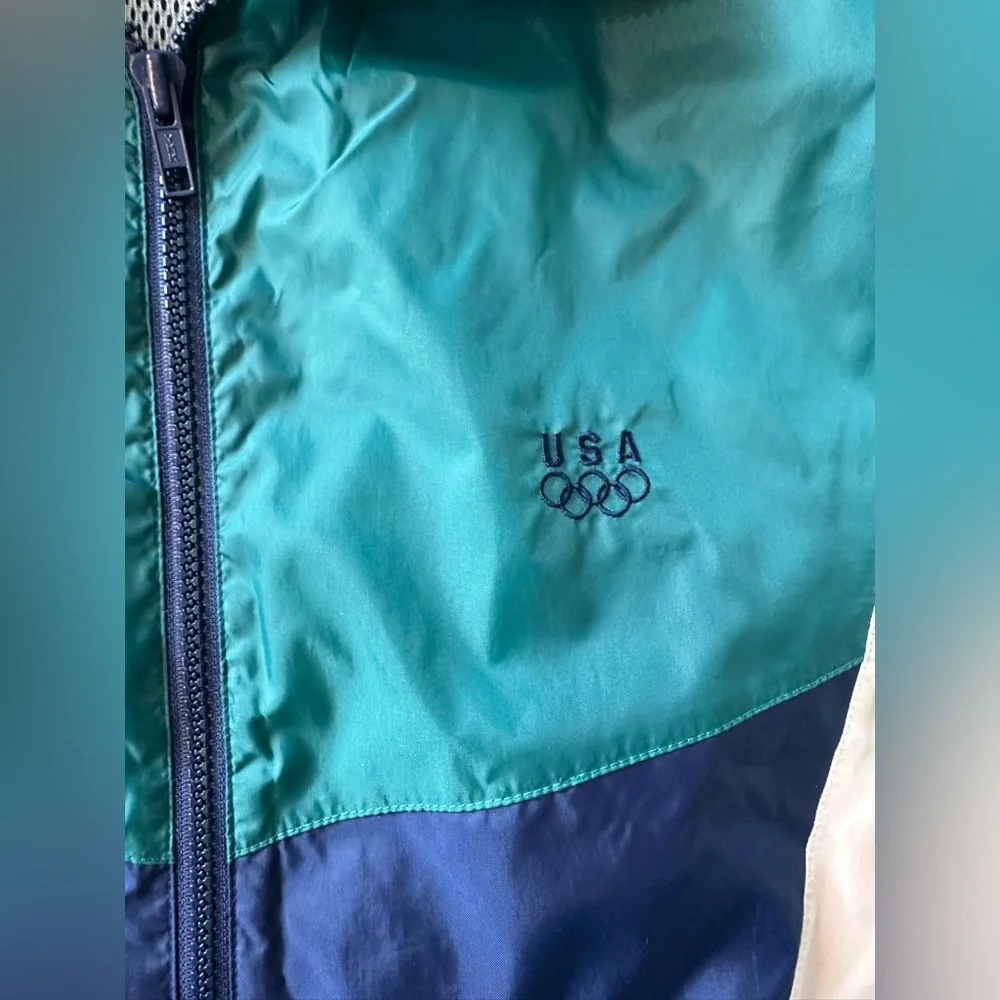 Vintage JC Penny 90s USA Olympic Color block Windbreaker Jacket. Men’s medium. - Picture 2 of 12